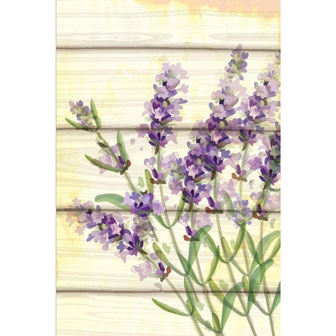 Floral Lavender I Black Modern Wood Framed Art Print by ND Art