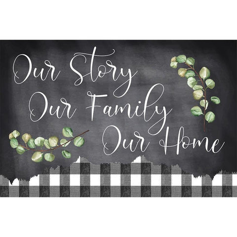 Our Story Black Modern Wood Framed Art Print with Double Matting by ND Art