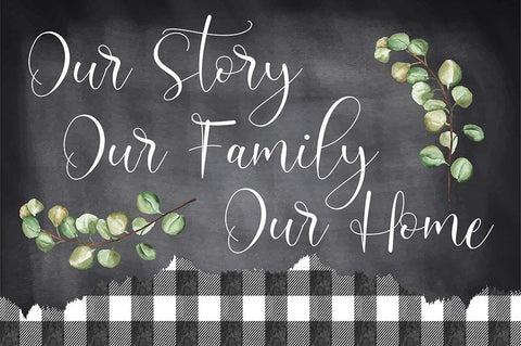 Our Story White Modern Wood Framed Art Print with Double Matting by ND Art