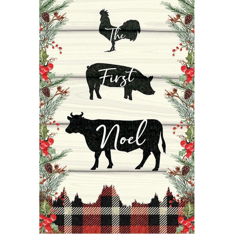 The First Noel Black Modern Wood Framed Art Print by ND Art