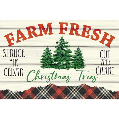 Farm Fresh Black Modern Wood Framed Art Print with Double Matting by ND Art