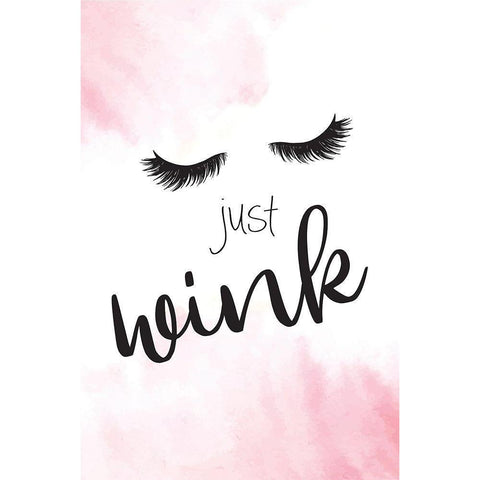 Just Wink Black Modern Wood Framed Art Print with Double Matting by ND Art