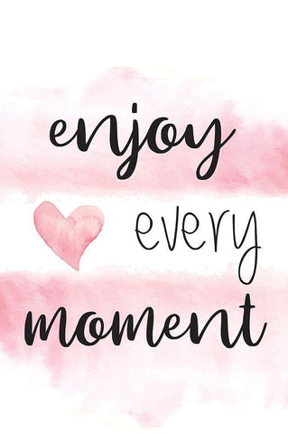 Enjoy Every Moment Black Ornate Wood Framed Art Print with Double Matting by ND Art