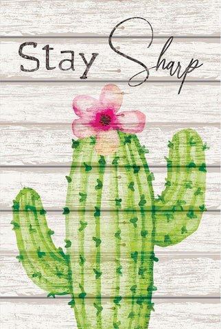 Stay Sharp White Modern Wood Framed Art Print with Double Matting by ND Art