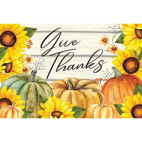 Give Thanks White Modern Wood Framed Art Print by ND Art