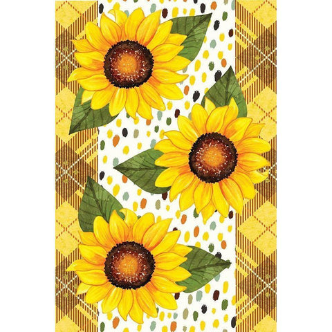 Sunflowers White Modern Wood Framed Art Print by ND Art