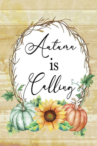 Autumn is Calling Black Ornate Wood Framed Art Print with Double Matting by ND Art