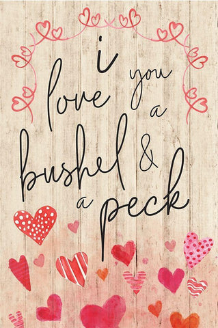Bushel and a Peck White Modern Wood Framed Art Print with Double Matting by ND Art