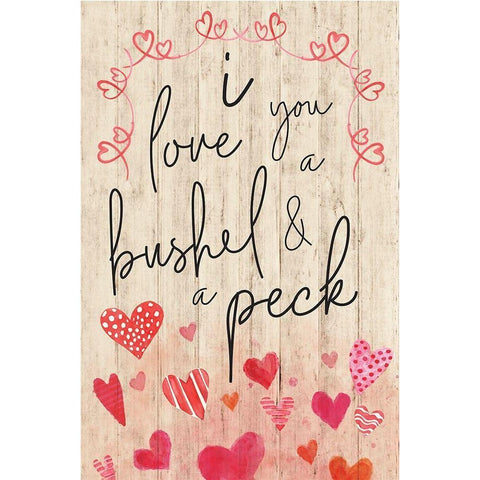 Bushel and a Peck Black Modern Wood Framed Art Print with Double Matting by ND Art