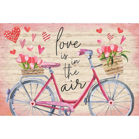 Love is in the Air Gold Ornate Wood Framed Art Print with Double Matting by ND Art