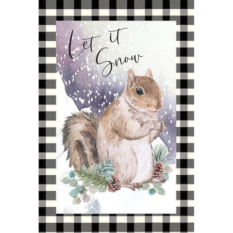 Let it Snow  Gold Ornate Wood Framed Art Print with Double Matting by ND Art