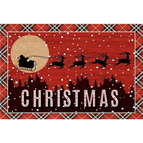 Christmas Gold Ornate Wood Framed Art Print with Double Matting by ND Art