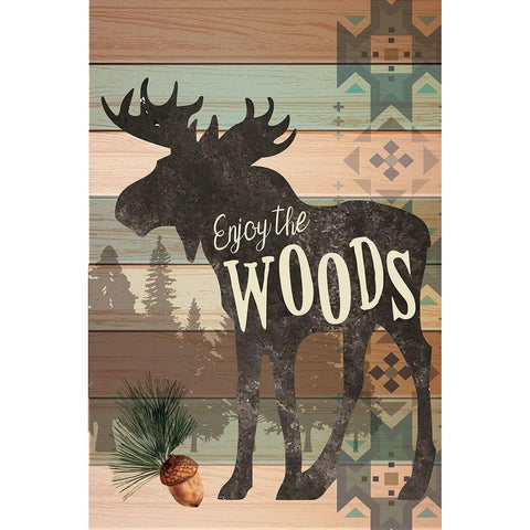 Enjoy the Woods Gold Ornate Wood Framed Art Print with Double Matting by ND Art