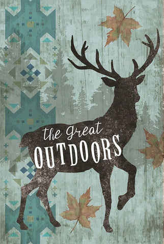 The Great Outdoors Black Ornate Wood Framed Art Print with Double Matting by ND Art