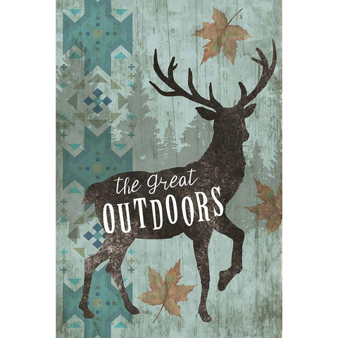 The Great Outdoors Black Modern Wood Framed Art Print with Double Matting by ND Art