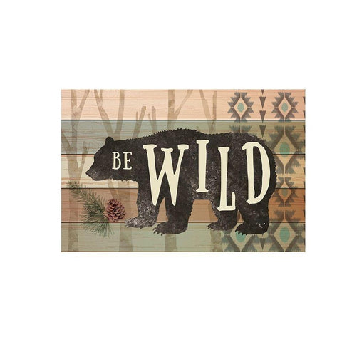 Be Wild White Modern Wood Framed Art Print by ND Art