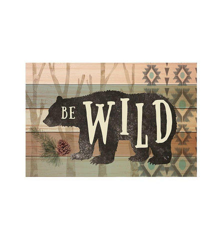 Be Wild White Modern Wood Framed Art Print with Double Matting by ND Art