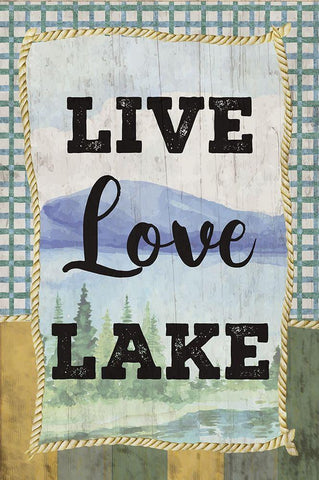 Love, Love, Lake Black Ornate Wood Framed Art Print with Double Matting by ND Art