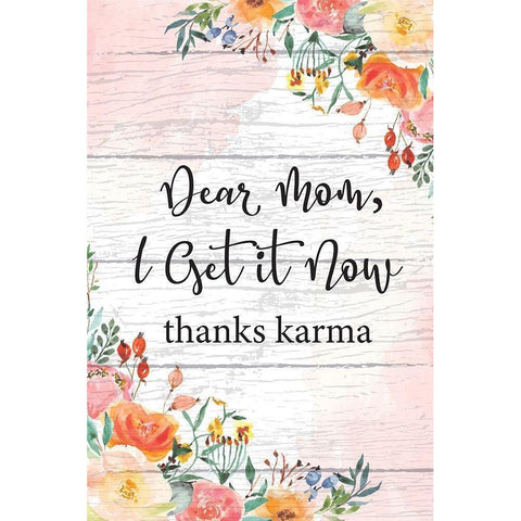 Dear Mom Black Modern Wood Framed Art Print with Double Matting by ND Art