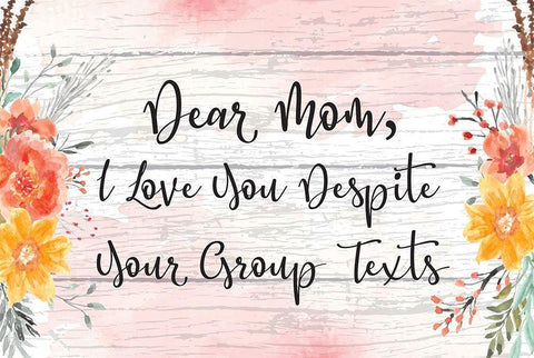 Group Texts White Modern Wood Framed Art Print with Double Matting by ND Art