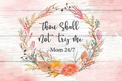 Try Me Black Ornate Wood Framed Art Print with Double Matting by ND Art