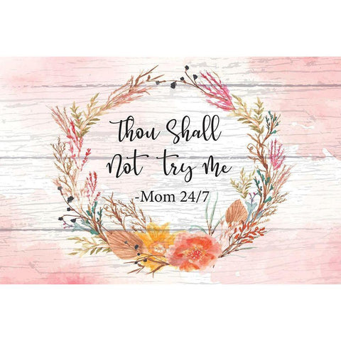 Try Me Black Modern Wood Framed Art Print by ND Art