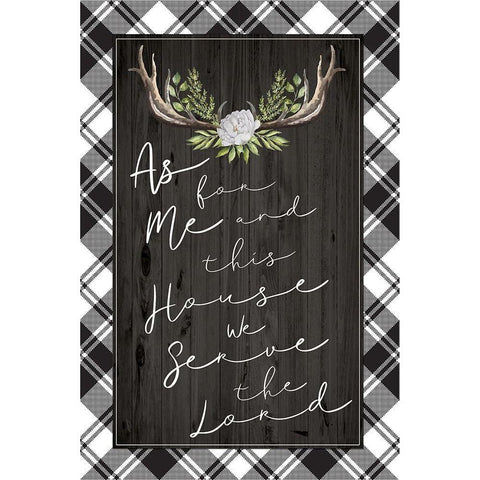 As For Me Black Modern Wood Framed Art Print with Double Matting by ND Art