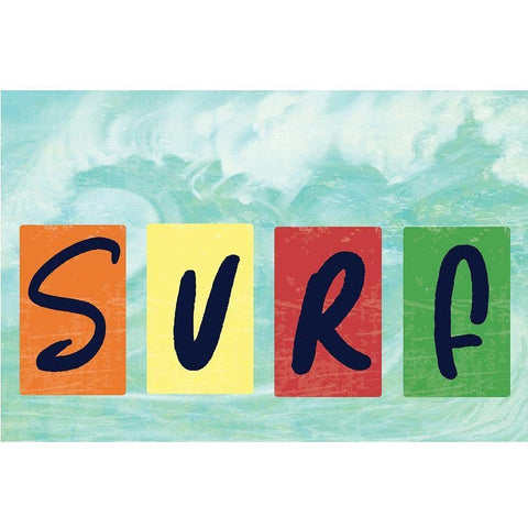 Surf   White Modern Wood Framed Art Print by ND Art