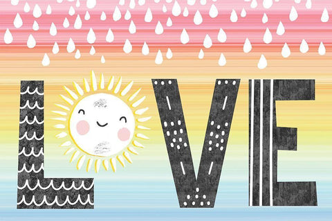 Love Black Ornate Wood Framed Art Print with Double Matting by ND Art