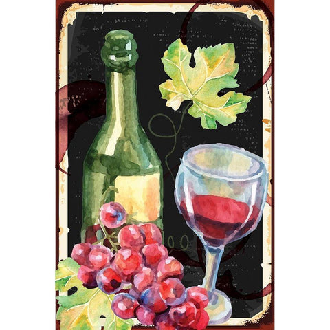 Kitchen Wine II White Modern Wood Framed Art Print by ND Art