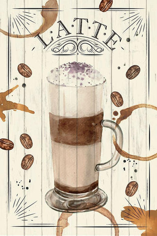 Latte White Modern Wood Framed Art Print with Double Matting by ND Art