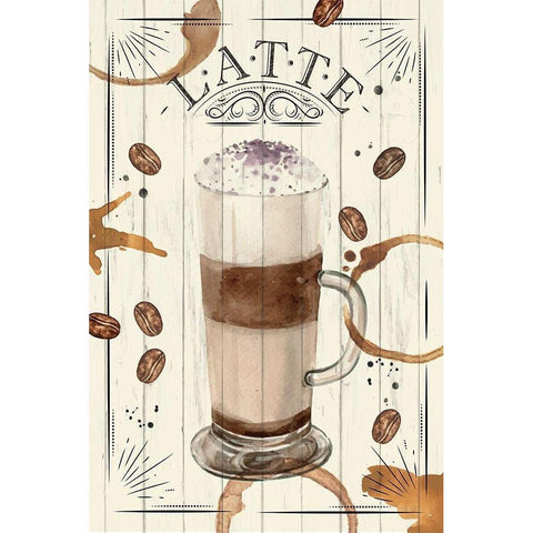 Latte Gold Ornate Wood Framed Art Print with Double Matting by ND Art