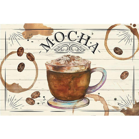 Mocha Black Modern Wood Framed Art Print by ND Art