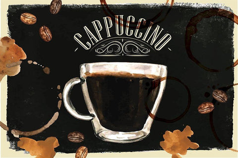 Cappuccino Black Ornate Wood Framed Art Print with Double Matting by ND Art