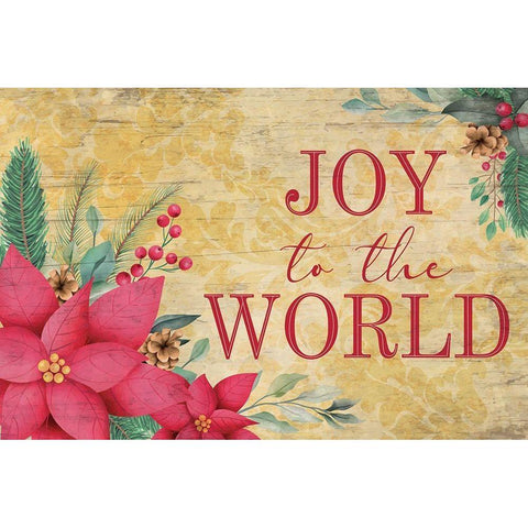 Joy to the World Black Modern Wood Framed Art Print by ND Art