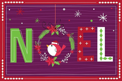 Noel White Modern Wood Framed Art Print with Double Matting by ND Art