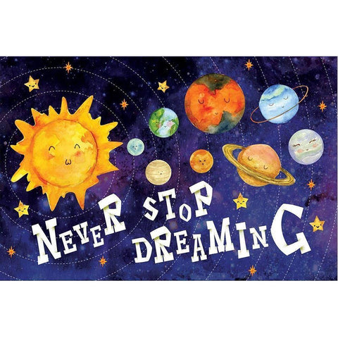 Never Stop Dreaming White Modern Wood Framed Art Print by ND Art