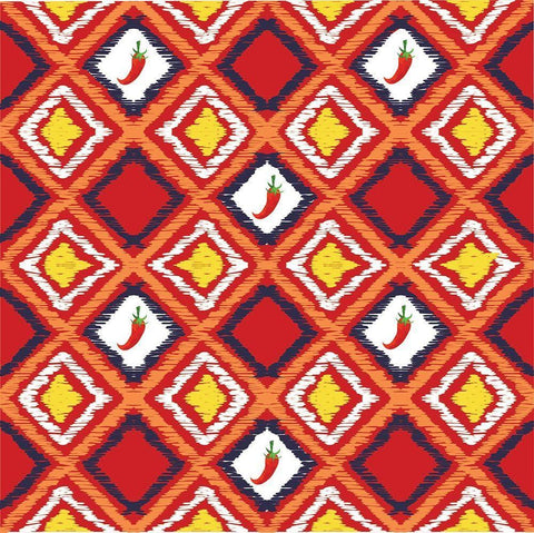 Southwest Chili White Modern Wood Framed Art Print with Double Matting by ND Art