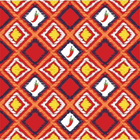 Southwest Chili Black Modern Wood Framed Art Print by ND Art