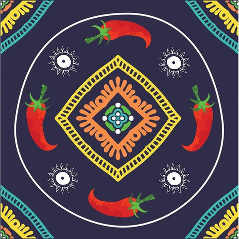 Southwest Chili II Gold Ornate Wood Framed Art Print with Double Matting by ND Art