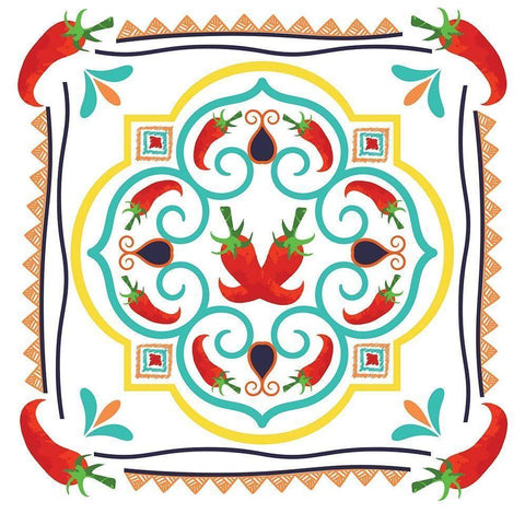 Southwest Chili III White Modern Wood Framed Art Print by ND Art