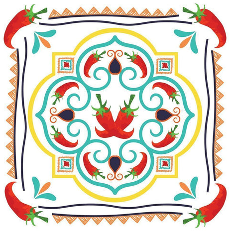 Southwest Chili III Black Ornate Wood Framed Art Print with Double Matting by ND Art