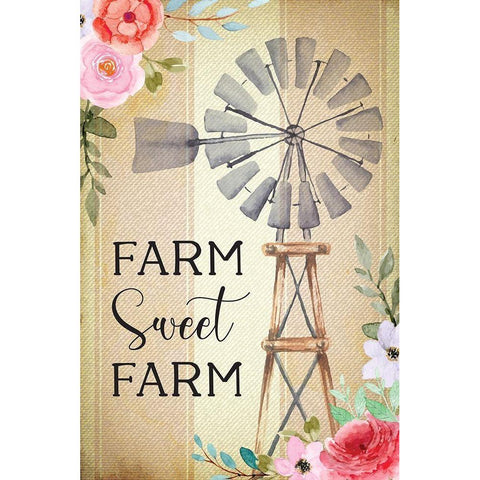 Farmhouse Floral III White Modern Wood Framed Art Print by ND Art