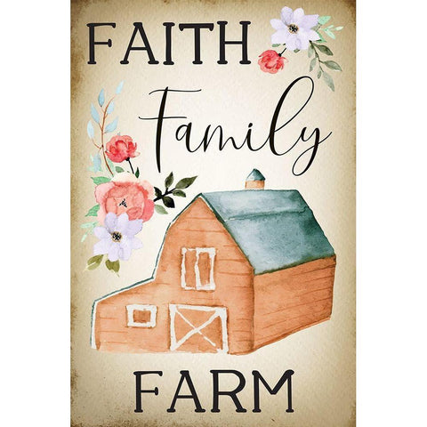 Farmhouse Floral IV Black Modern Wood Framed Art Print with Double Matting by ND Art