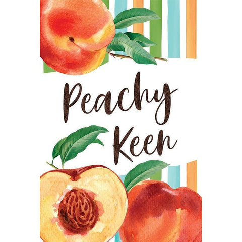 Peachy Keen White Modern Wood Framed Art Print by ND Art
