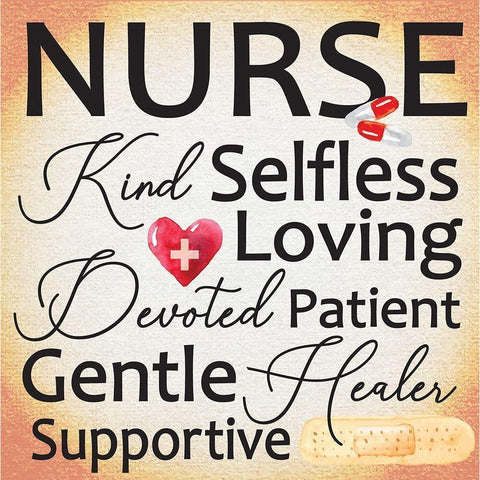 Nurse III White Modern Wood Framed Art Print by ND Art
