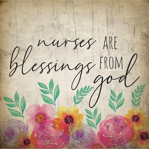 Nurse IV Black Modern Wood Framed Art Print by ND Art