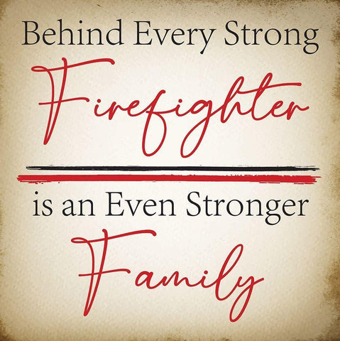 Firefighter Families Black Ornate Wood Framed Art Print with Double Matting by ND Art