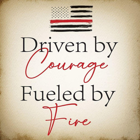 Fueled by Fire White Modern Wood Framed Art Print with Double Matting by ND Art