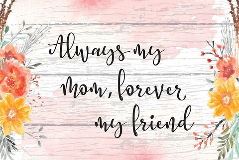 Always My Mother Black Ornate Wood Framed Art Print with Double Matting by ND Art